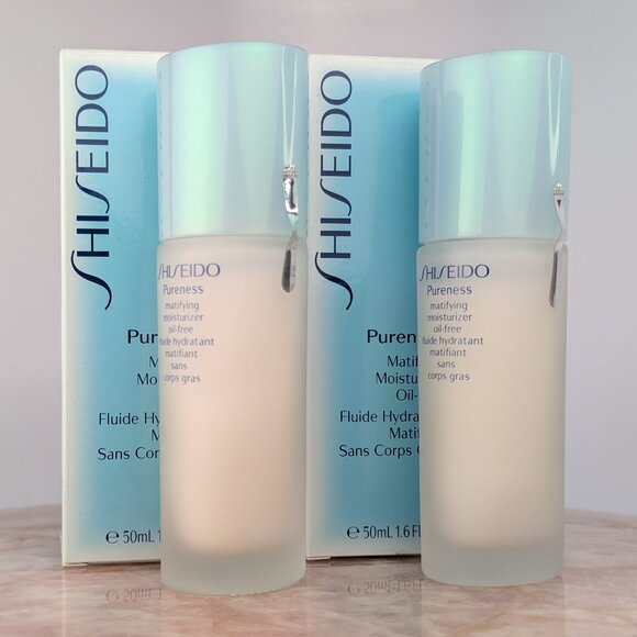 Shiseido Pureness Oil-Free Matifying Moisturizer (2-1.6 oz bottles) NIB NOS HTF